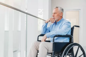 a man in a wheelchair
