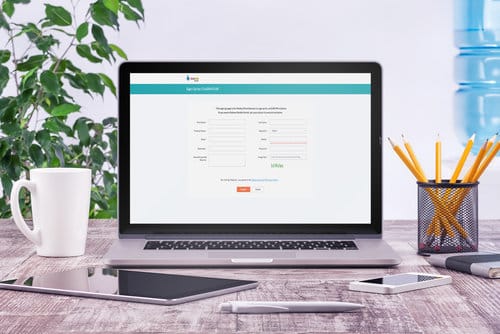 Laptop showing the chARM app on the screen