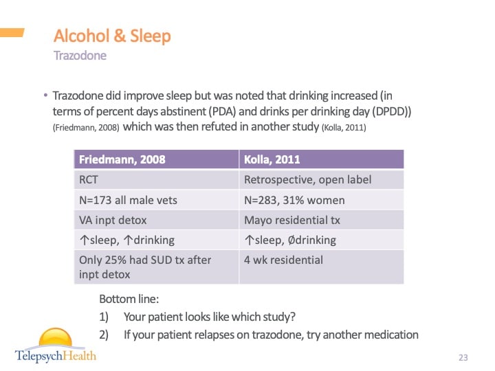 Alcohol & sleep slide presentation