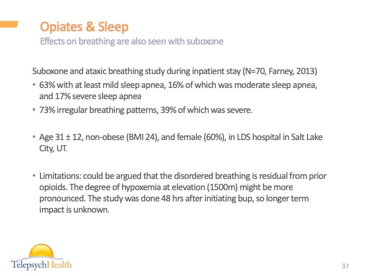 Opiates & sleep slide presentation