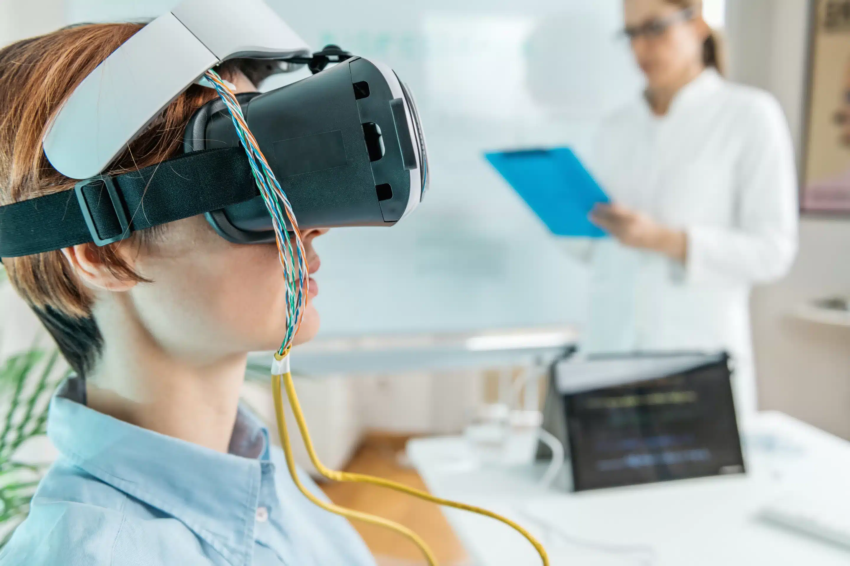 Virtual reality biofeedback training session - Combining VR and biofeedback