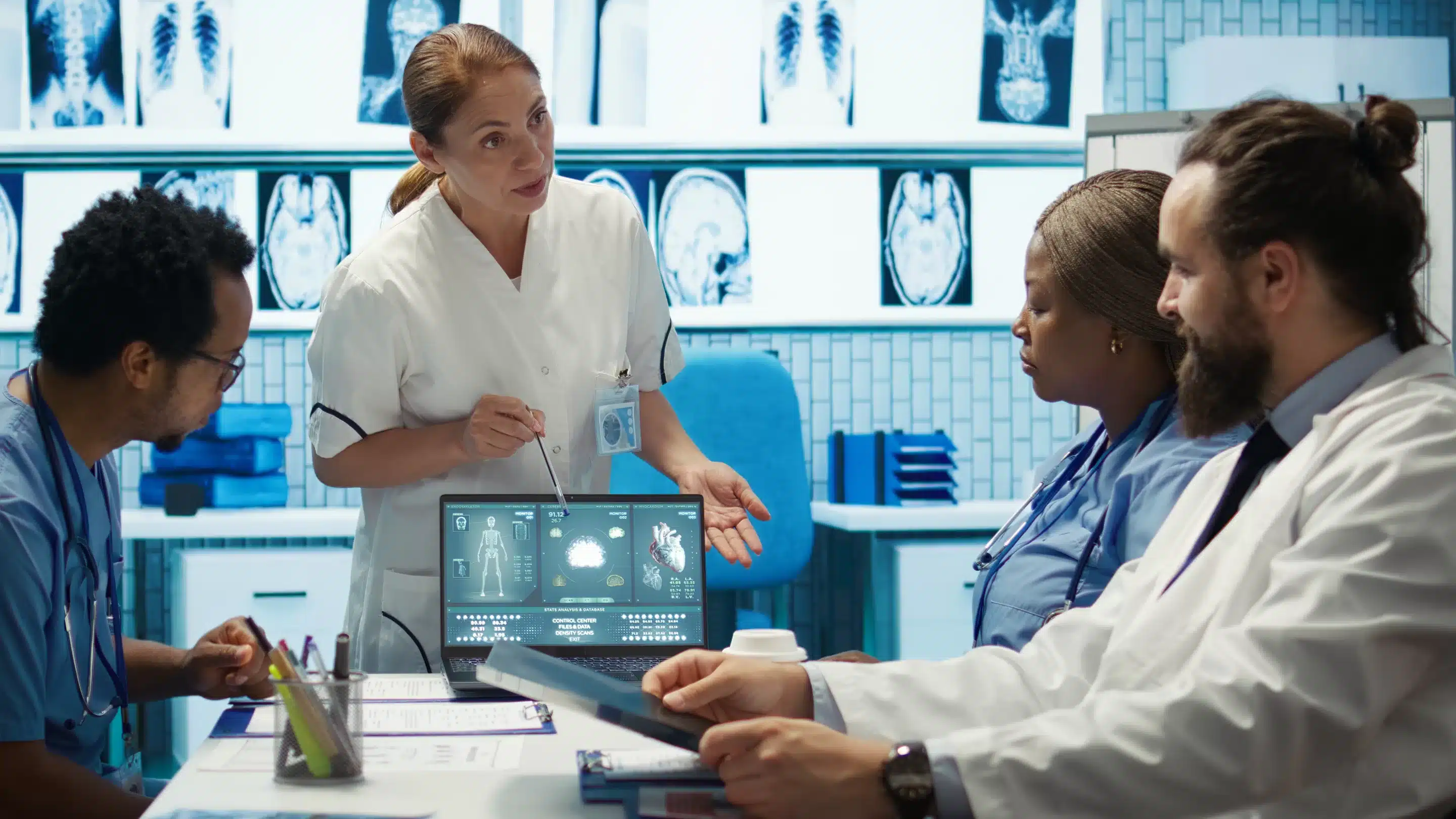 a group of doctors discussing something