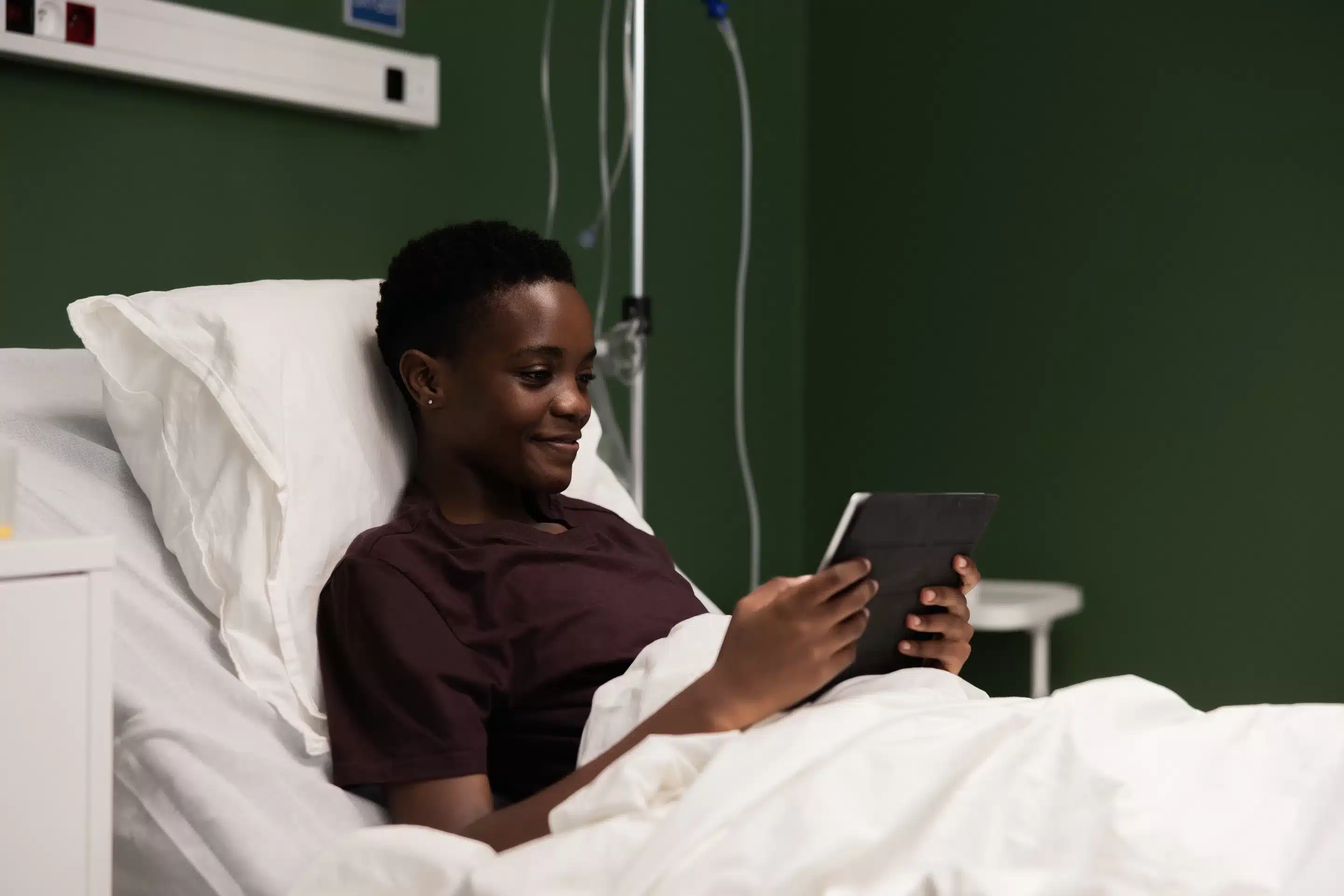 Young asia people female medic live talk speak look at laptop computer work in online